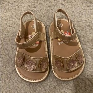 Brand new Disney Princess Gold Baby Sandals size 4